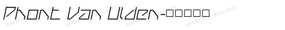 Phont Van Ulden字体转换